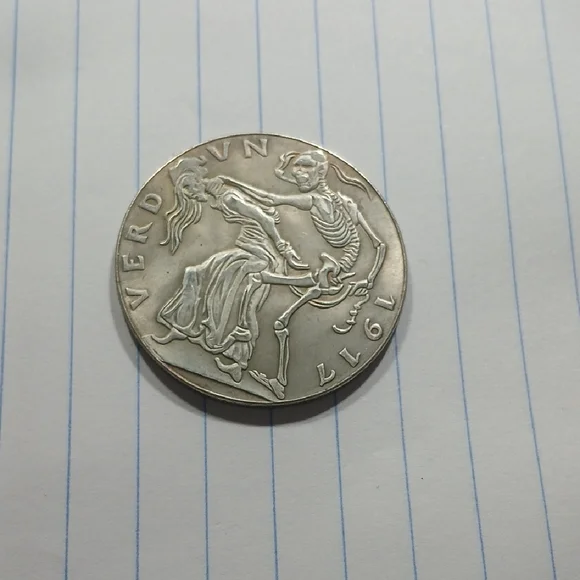 Vintage Silver Coin with Engraving - Picture 4 of 5